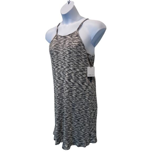 O'NEILL WOMENS SIZE LARGE MORETTE SPACEDYE KNIT TANK DRESS WHITE BLACK NEW! - Picture 6 of 11